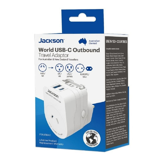 Jackson - World USB-C Outbound Travel Adaptor