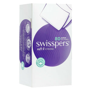 Swisspers Cotton Squares 80 Pack