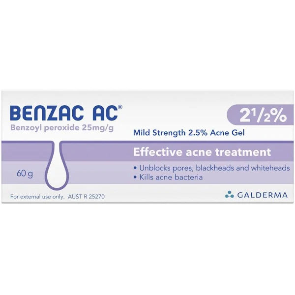 Benzac AC Acne Gel 2.5% 60g