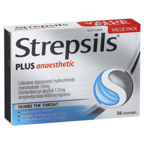 Strepsils Plus Anesthetic Lozenges 36